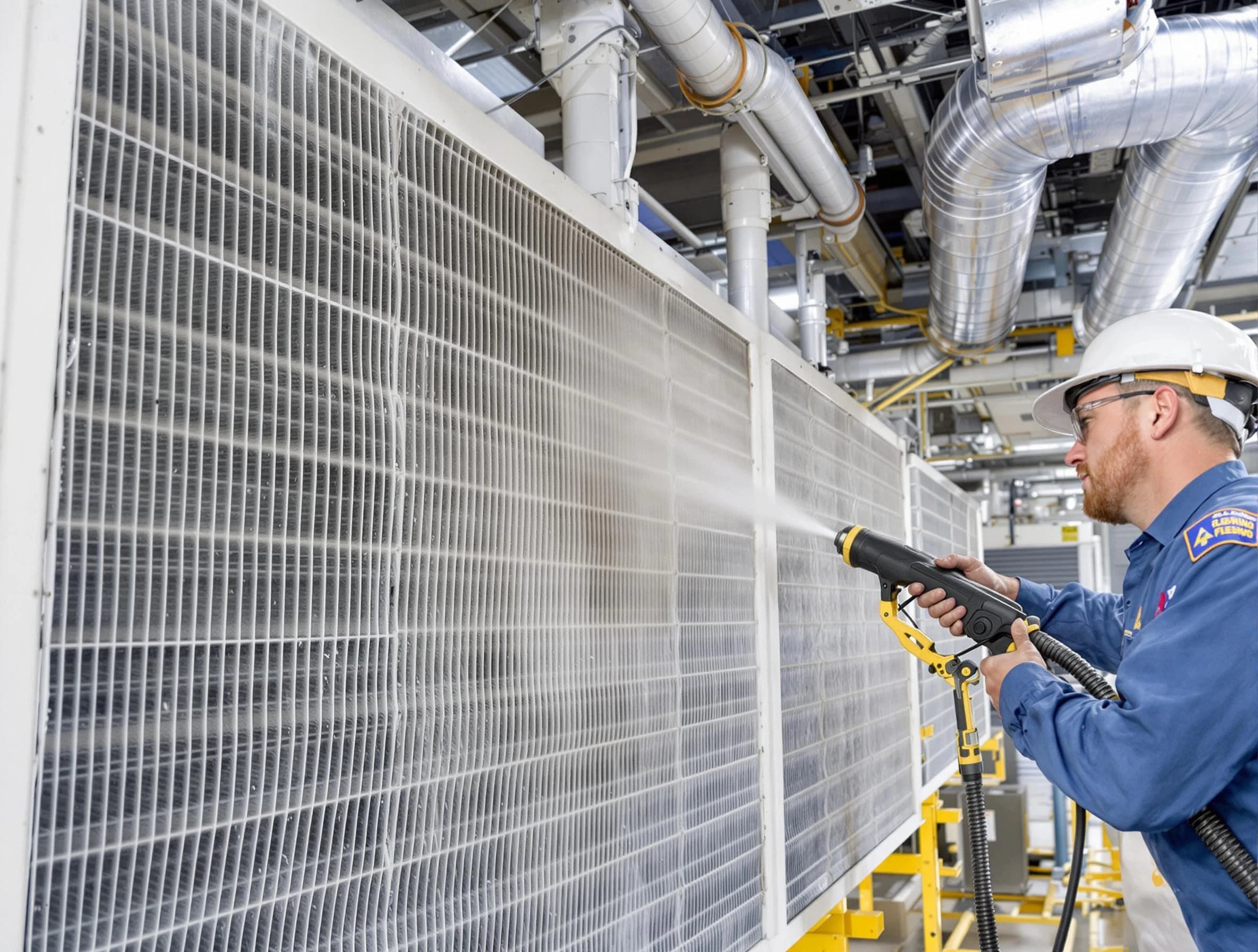 Professional commercial coil cleaning by Bellwood Air Duct Cleaning in Bellwood