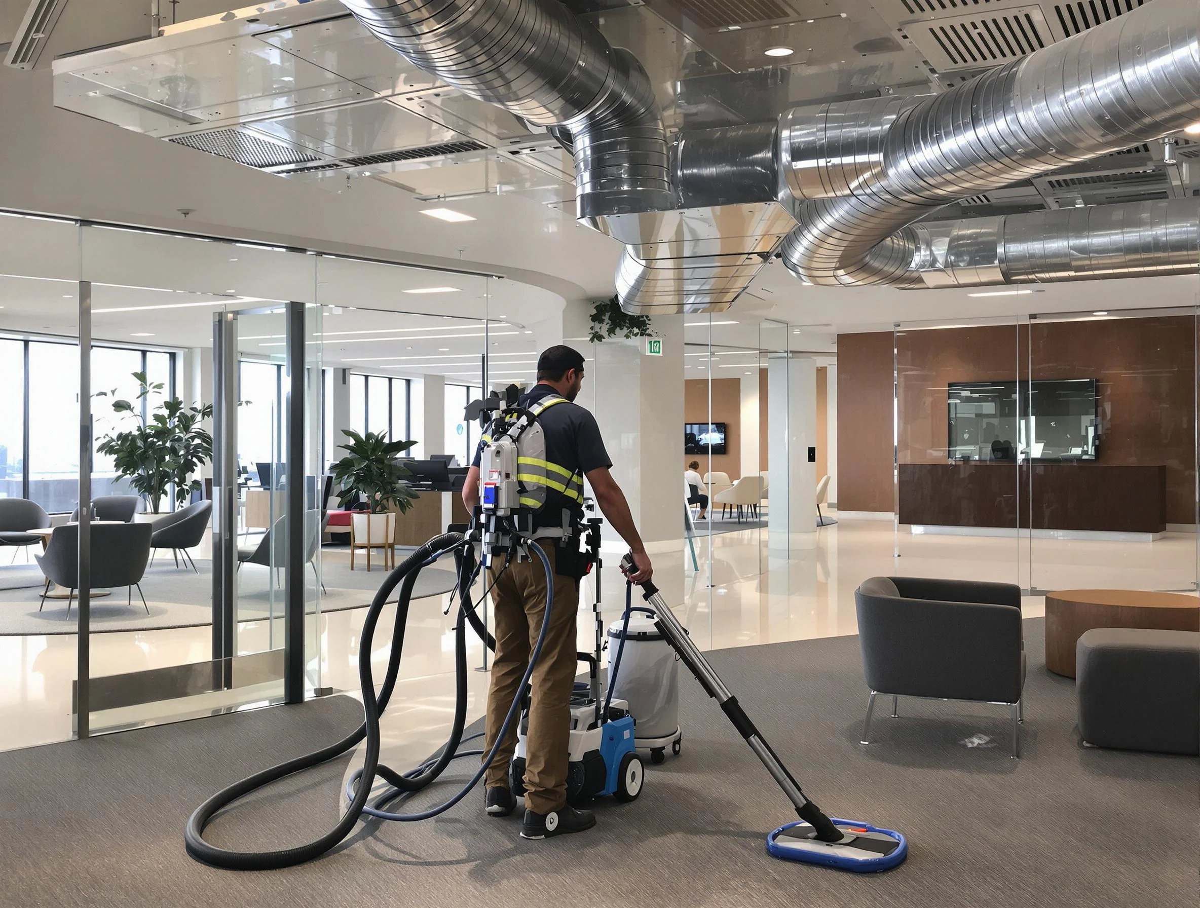 Commercial duct cleaning service by Bellwood Air Duct Cleaning in Bellwood