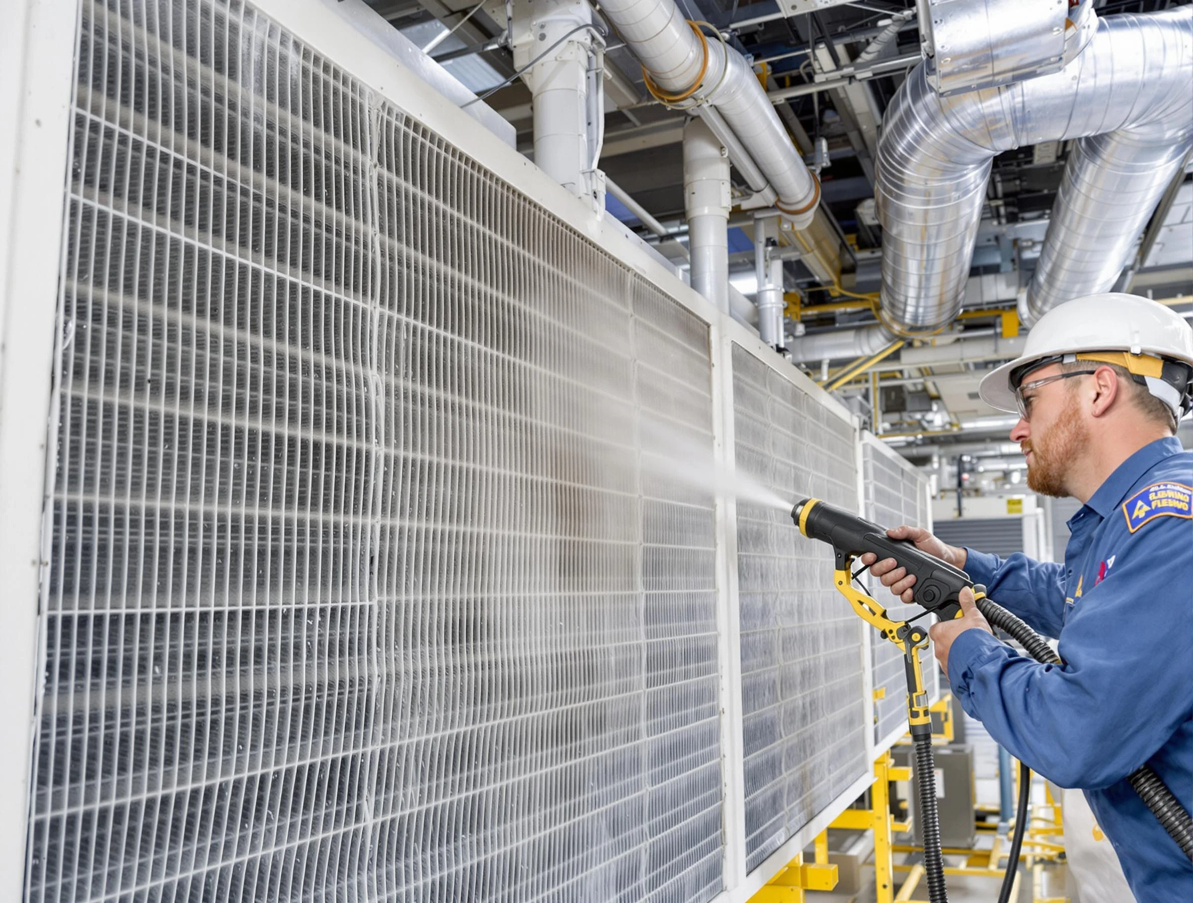 Professional commercial coil cleaning by Bellwood Air Duct Cleaning in Bellwood